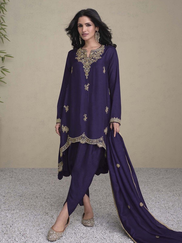 Royal Blue Real Premium Silk Salwar Kameez